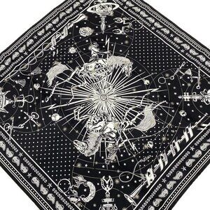 HERMES Carre 55 - Black White Scarf 364-082925
